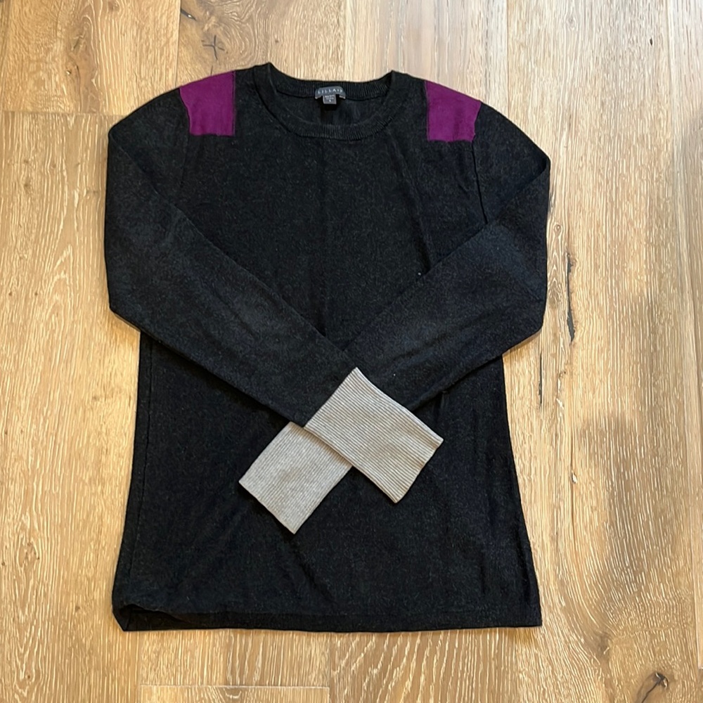 Lilla P wool sweater colorblock size S like new